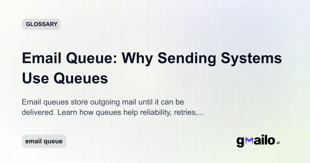 Email Queue: Why Sending Systems Use Queues | Email Glossary | Automyc